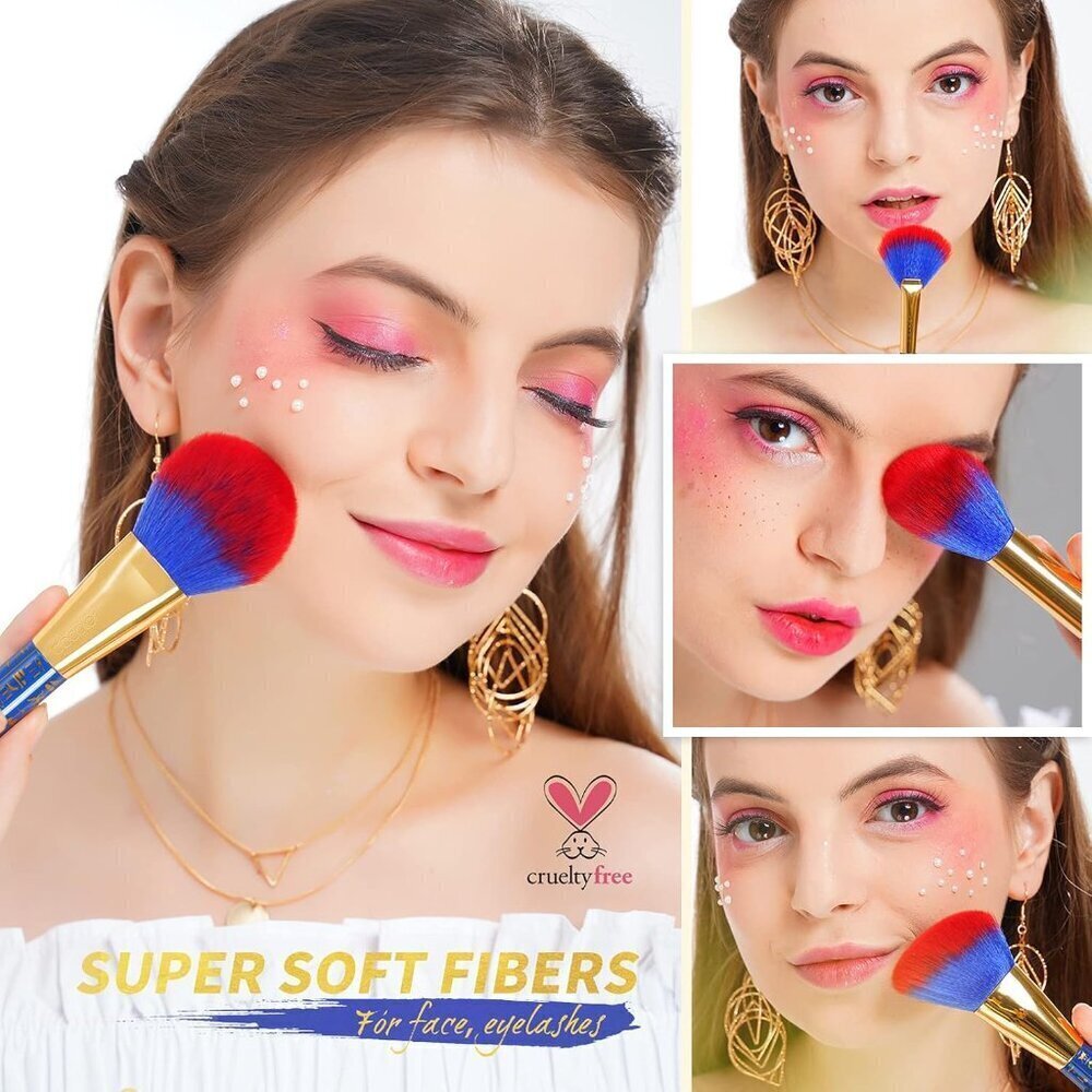 🆕 Makeup Brushes 19Pcs Ancient Egyptian Premium Foundation Contour Blush Liner - Picture 4 of 9